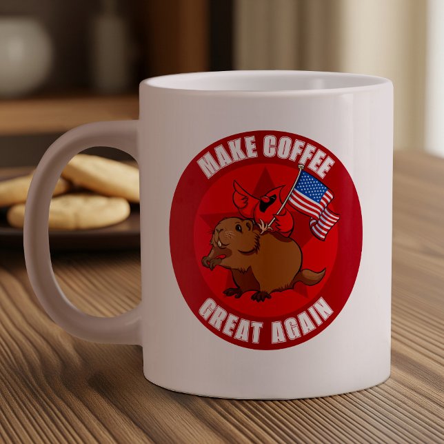 Funny Red Kardinal macht Kaffee wieder großartig C Jumbo-Tasse (Von Creator hochgeladen)