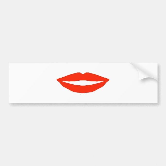 Funny Red Lips Autoaufkleber (Vorne)