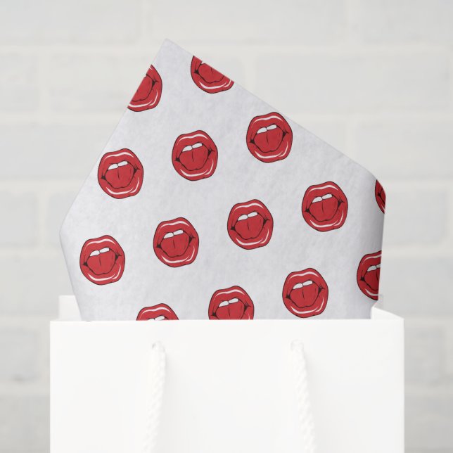 Funny Red Lips  Seidenpapier (Geschenktüte)