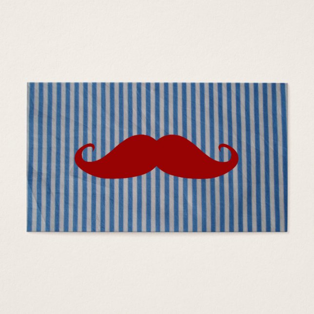 Funny Red Mustache and Blue White Stripes (Devant)