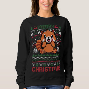 Funny Red Panda Uggi WeihnachtsLICHT Sweater Sweatshirt
