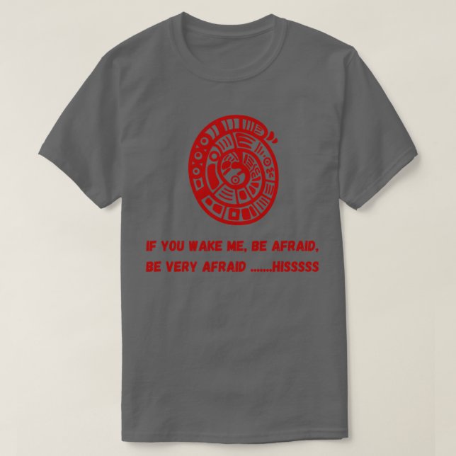 Funny Red Rattle Snake Design T-Shirt (Design vorne)