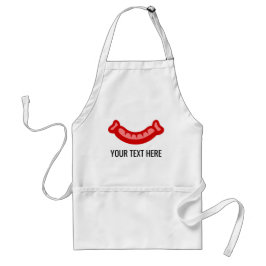 Funny Red Sausage Custom Text Grillen Vater Schürze
