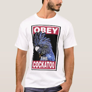 Funny Red Tged Black Cockatoo - Vogelkunst T-Shirt