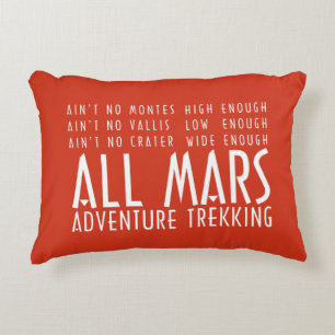 Funny Red White All Mars Trekking Adventure Outdoo Dekokissen