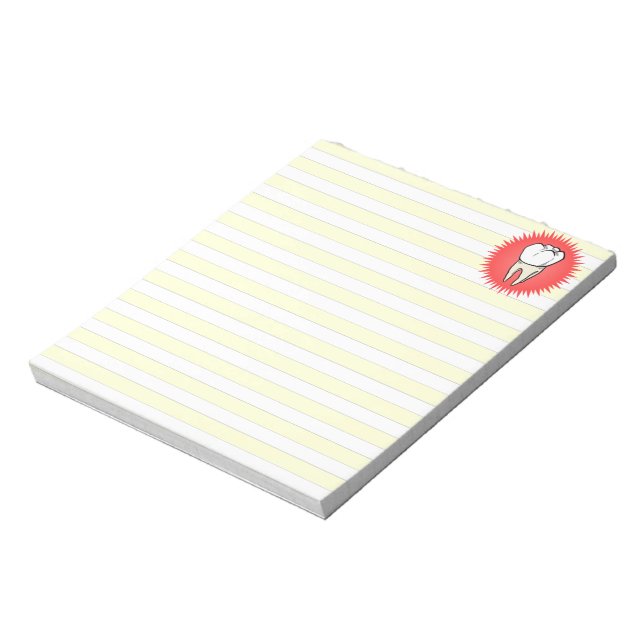 Funny Red White Beige Extracted Molar Sternexplosi Notizblock (Rotiert)