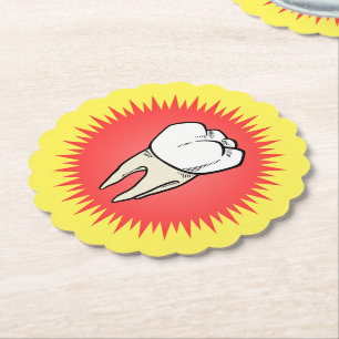 Funny Red White Extracted Molar Sternexplosion Untersetzer