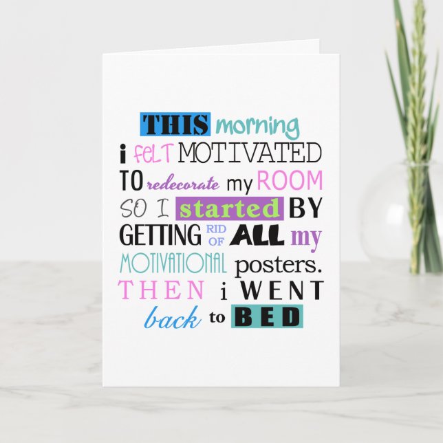 Funny Redekorate Demotivate Light Background ID113 Karte (Vorderseite)