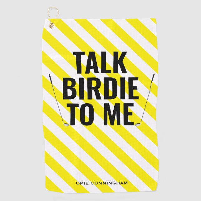 Funny reden Birdie zu mir Monogram Epic Fab Joke Golfhandtuch (Vorderseite)