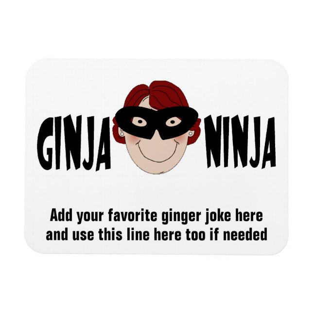 Funny Redhead Ginger Joke Kühlschrankmagnet Magnet (Horizontal)