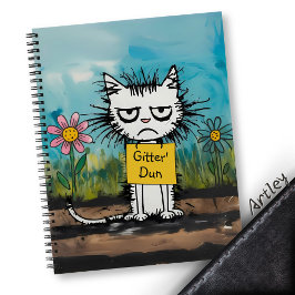 Funny Redneck Cat Sarcastic Motivierend Journal Notizbuch