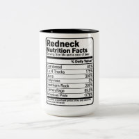 Funny Redneck Ernährungslage Fakten Zwei-Tonen-Kaf