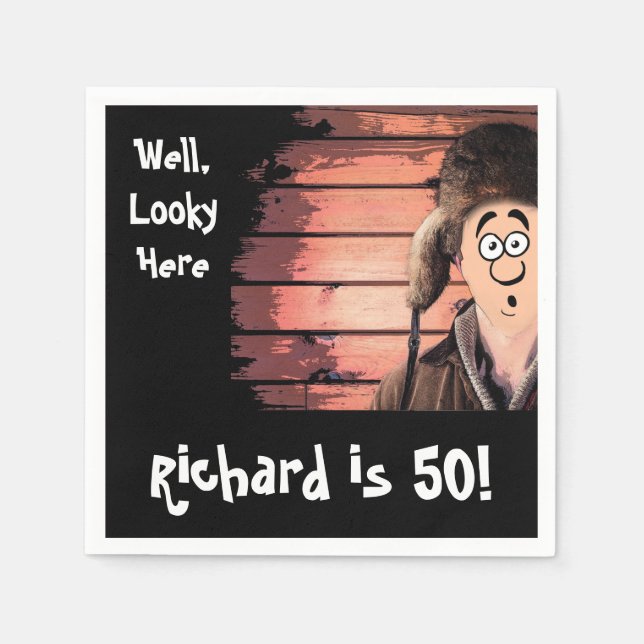 Funny Redneck Hillbilly Birthday Party Serviette (Vorderseite)