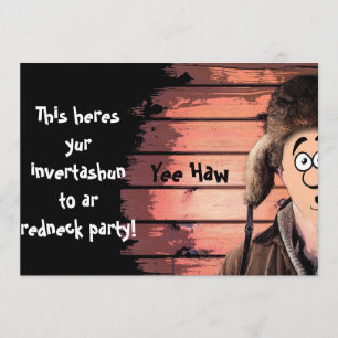 Funny Redneck Party Einladung