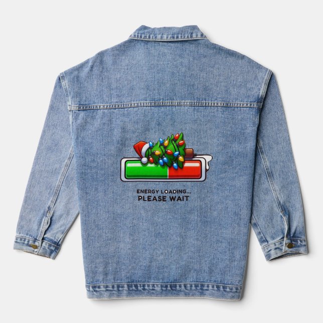 Funny reenergizing Christmas Tree Jeansjacke (Rückseite)