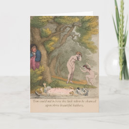 Funny Regency Style Dackel Blank Karte