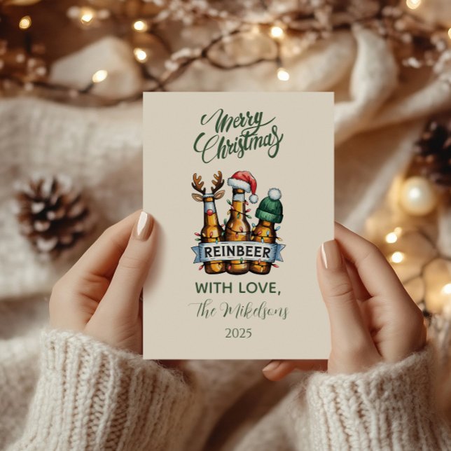 Funny Reinbeer Christmas Feiertagskarte (Von Creator hochgeladen)