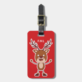 Funny Reindeer, benutzerdefiniertes Gepäckanhänger