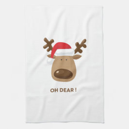 Funny Reindeer Christmas Holiday Teachers Gift Geschirrtuch