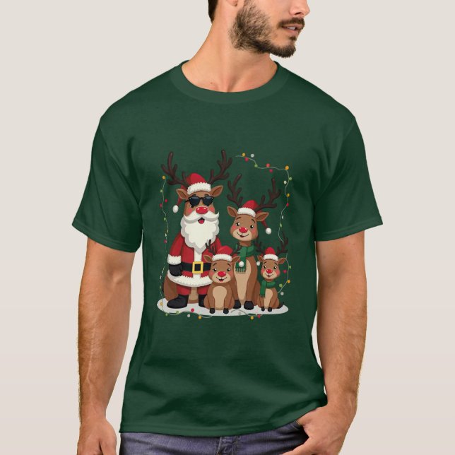 Funny Reindeer Family Christmas Shirt (Vorderseite)