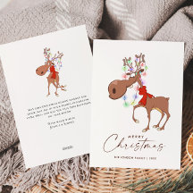 Funny Reindeer Frohe Weihnachtsgrüße