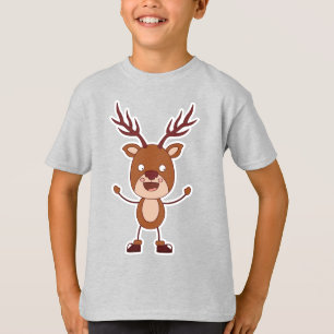 Funny Reindeer individuelle Name T-Shirt
