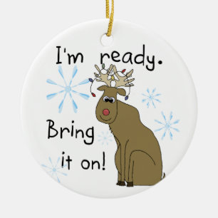 Funny Reindeer Keepake Ornament
