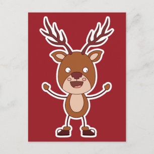 Funny Reindeer Postkarte