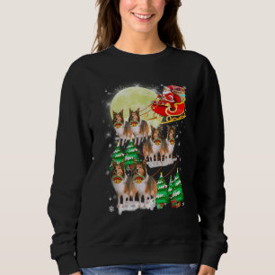 Funny Reindeer Sheltie Xmas Weihnachts-Hundeliebha Sweatshirt