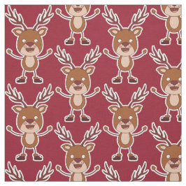 Funny Reindeer - Sonderfarbstoff Stoff