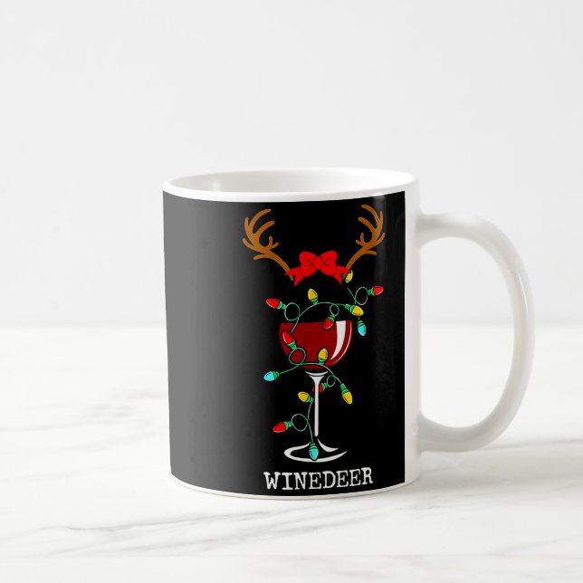 Funny Reindeer Winedeer Reinbeer Matching Couples  Kaffeetasse (Rechts)
