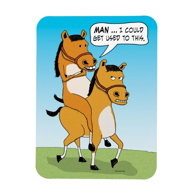 Funny Reiten Magnet (Vertikal)