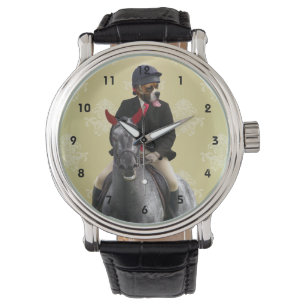 Funny Reiter Charakter Armbanduhr