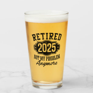 Funny Remüde 2025 Ruhestand für Männer Spaß Glas