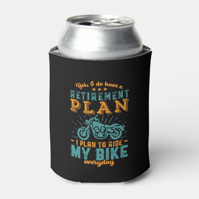 Funny Remüde Bike Ruhestandsplan Rad Motorrad Dosenkühler (Kanne Vorderseite)