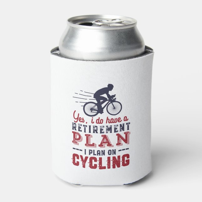 Funny Remüde Cyclist Ruhestand Plan Rad Bicycle Dosenkühler (Kanne Vorderseite)