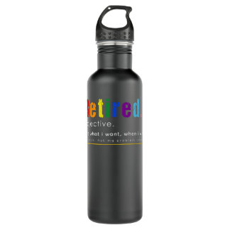 Funny Remüde Definition Zitat Ruhestand cool für Edelstahlflasche