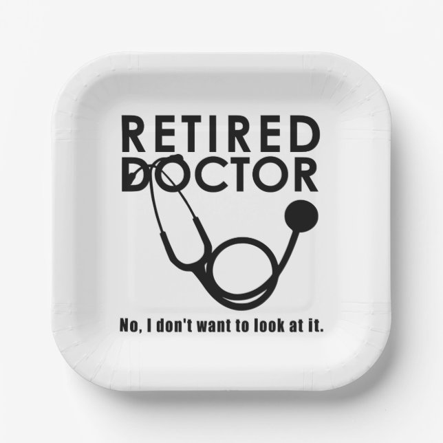 Funny Remüde Doctor Quotes Medizinstudium Pappteller (Vorderseite)