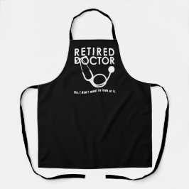 Funny Remüde Doktor Stethoscope Retiring Medical Schürze