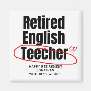 Funny Remüde Englischlehrerin Rechtschreibfehler Magnet