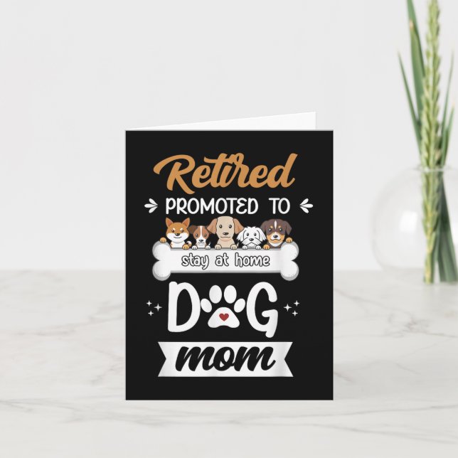 Funny Remüde Hund Mama Geschenk Niedliches Pet Lov Karte (Vorderseite)