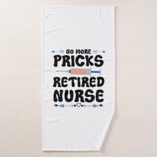 Funny Remüde Krankenschwester- Pflege Rente Party Badehandtuch