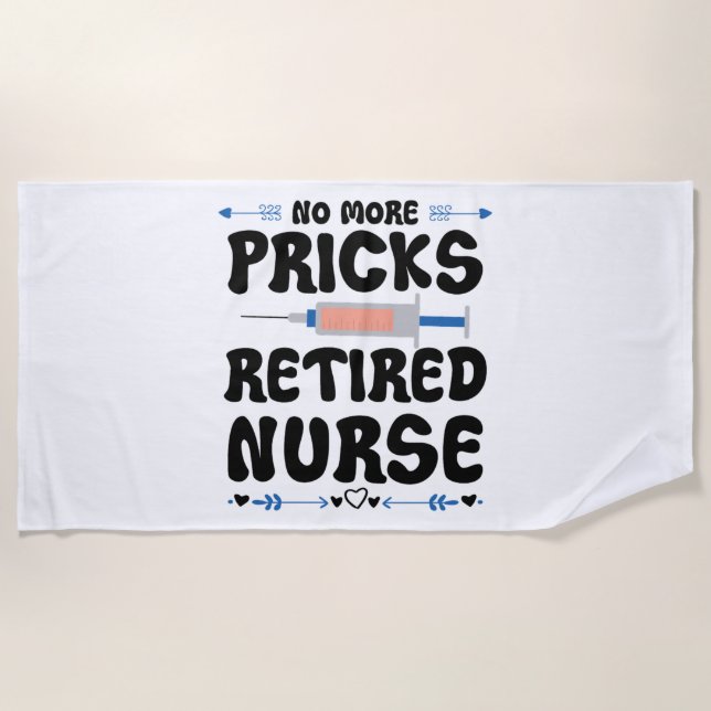 Funny Remüde Krankenschwester- Pflege Rente Party  Strandtuch (Vorderseite)