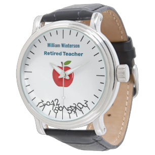 Funny Remüde Lehrer Name Jumble Zahlen Apple Armbanduhr