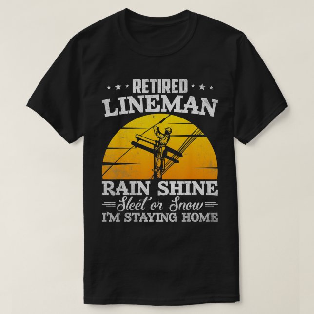 Funny remüde Lineman Geschenke für Männer Vater Op T-Shirt (Design vorne)