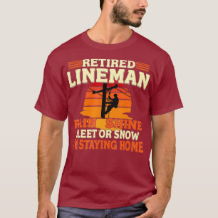 Funny remüde Lineman Geschenke für Männer Vater Op T-Shirt
