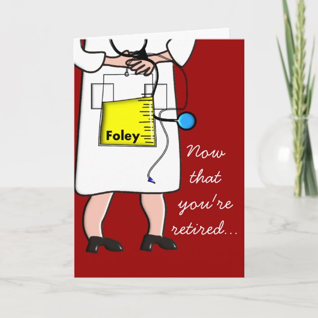 Funny Remüde Nurse Grußkarte Karte (Vorderseite)