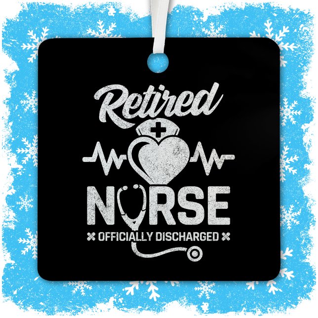 Funny Remüde Nurse Joke Pflege Ruhestand Ornament Aus Metall (Von Creator hochgeladen)