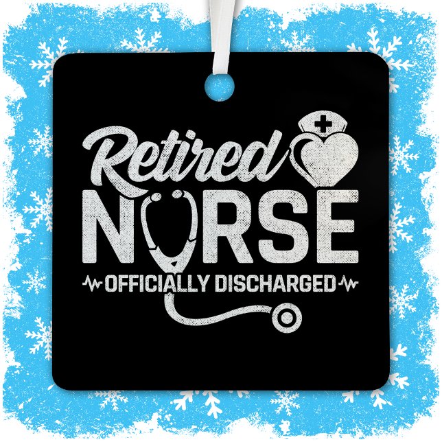 Funny Remüde Nurse Joke Pflege Ruhestand Ornament Aus Metall (Von Creator hochgeladen)