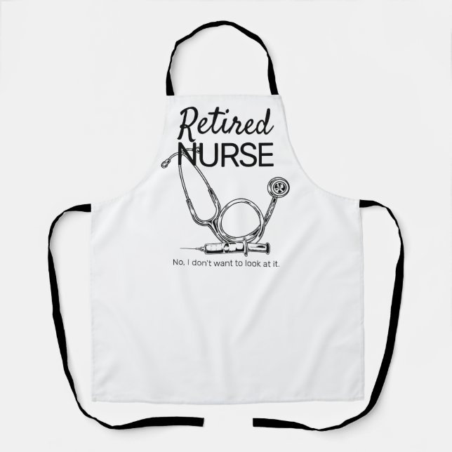 Funny Remüde Nurse RN Retirement Medical Schürze (Vorderseite)
